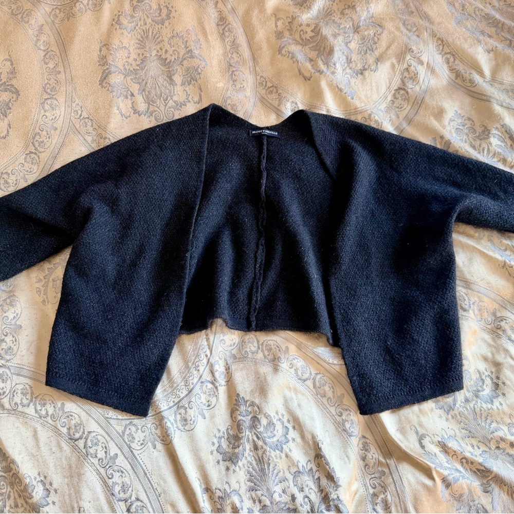 Brandy Melville Black Open-Front Sweater